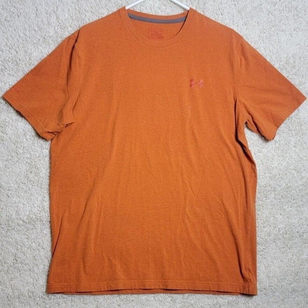 Under Armour Mens Orange Charged Cotton T Shirt Short Sleeve XLarge